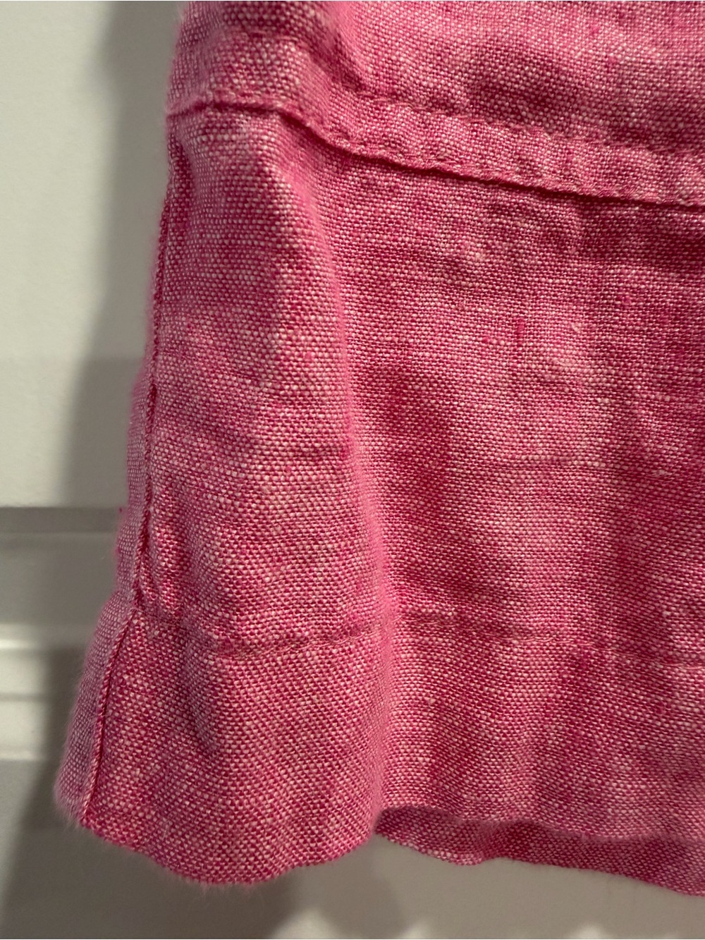 Women's Pink C & C California Linen Drawstring Shorts